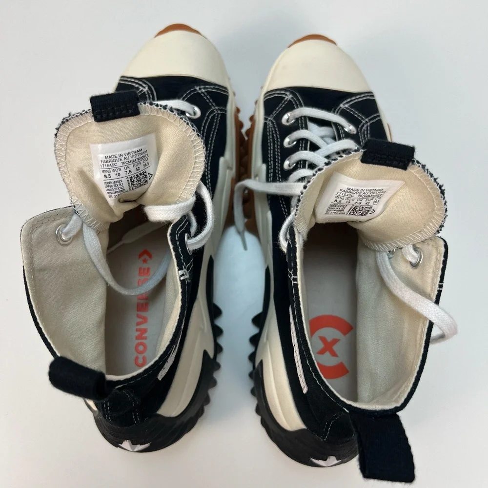 Converse Black and White Platform Sneakers - Picture 13 of 15